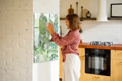 Tableau magnétique effaçable à sec feuilles façon aquarelle
