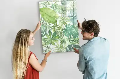 Tableau magnétique effaçable à sec feuilles façon aquarelle