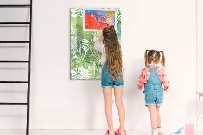 Tableau magnétique effaçable à sec feuilles façon aquarelle