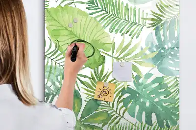 Tableau magnétique effaçable à sec feuilles façon aquarelle