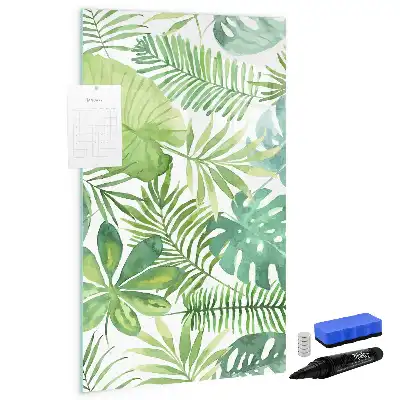 Tableau magnétique effaçable à sec feuilles façon aquarelle