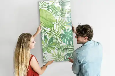 Tableau magnétique effaçable à sec feuilles façon aquarelle