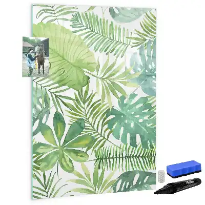 Tableau magnétique effaçable à sec feuilles façon aquarelle