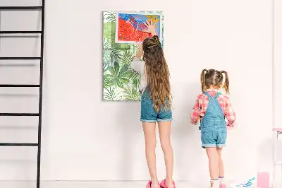 Tableau magnétique effaçable à sec feuilles façon aquarelle