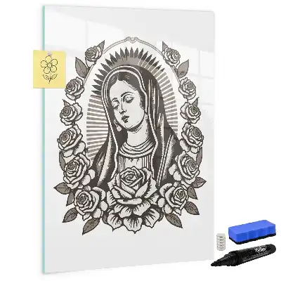 Tableau effaçable à sec magnétique représentant Notre-Dame de Guadalupe
