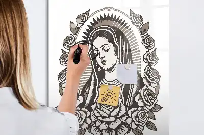 Tableau effaçable à sec magnétique représentant Notre-Dame de Guadalupe