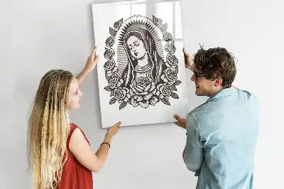 Tableau effaçable à sec magnétique représentant Notre-Dame de Guadalupe