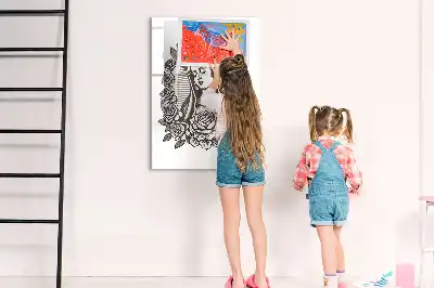Tableau effaçable à sec magnétique représentant Notre-Dame de Guadalupe