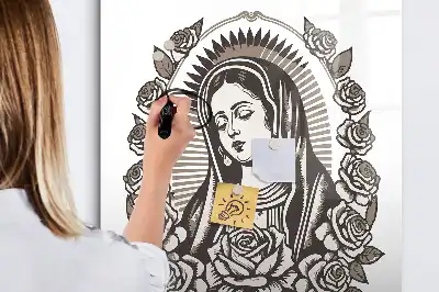 Tableau effaçable à sec magnétique représentant Notre-Dame de Guadalupe
