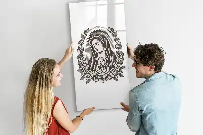 Tableau effaçable à sec magnétique représentant Notre-Dame de Guadalupe
