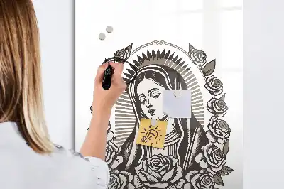 Tableau effaçable à sec magnétique représentant Notre-Dame de Guadalupe