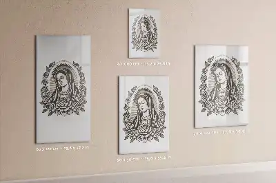 Tableau effaçable à sec magnétique représentant Notre-Dame de Guadalupe