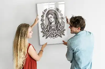 Tableau effaçable à sec magnétique représentant Notre-Dame de Guadalupe