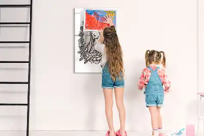 Tableau effaçable à sec magnétique représentant Notre-Dame de Guadalupe