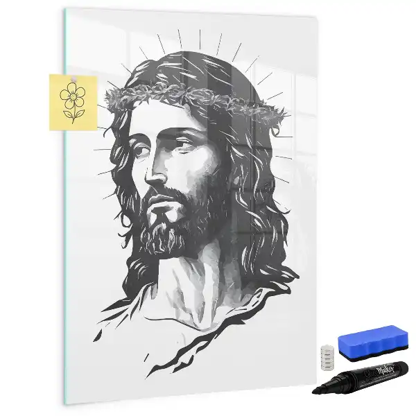 Tableau magnétique effaçable à sec représentant Jésus-Christ
