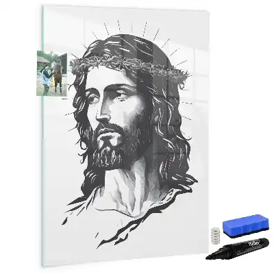 Tableau magnétique effaçable à sec représentant Jésus-Christ