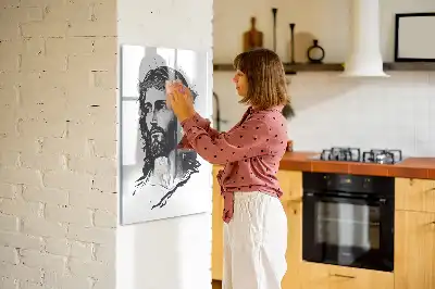 Tableau magnétique effaçable à sec représentant Jésus-Christ