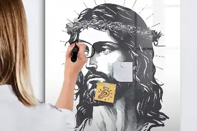 Tableau magnétique effaçable à sec représentant Jésus-Christ