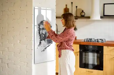 Tableau magnétique effaçable à sec représentant Jésus-Christ