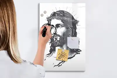 Tableau magnétique effaçable à sec représentant Jésus-Christ