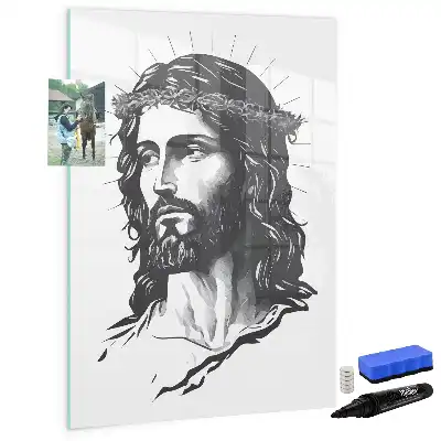 Tableau magnétique effaçable à sec représentant Jésus-Christ