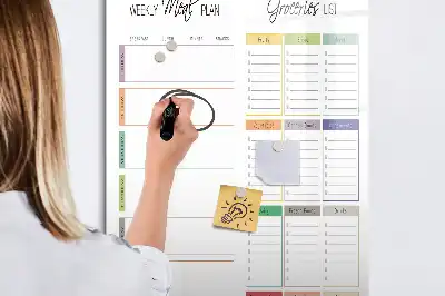 Programme de repas hebdomadaire magnétique tableau effaçable à sec