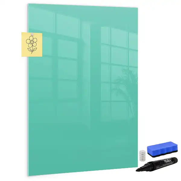 Tableau magnétique effaçable à sec turquoise