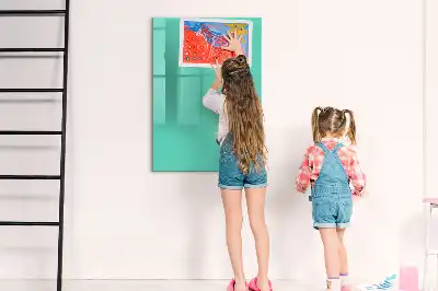 Tableau magnétique effaçable à sec turquoise