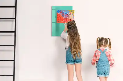Tableau magnétique effaçable à sec turquoise