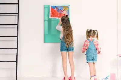 Tableau magnétique effaçable à sec turquoise