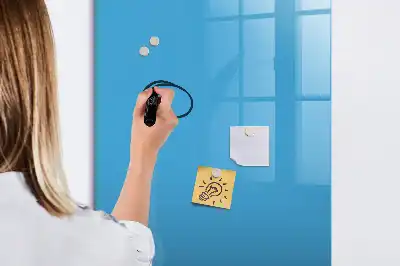 Tableau effaçable à sec magnétique de couleur bleue