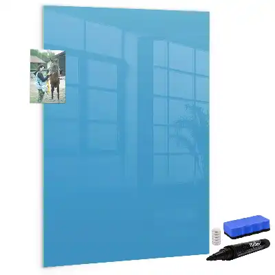 Tableau effaçable à sec magnétique de couleur bleue