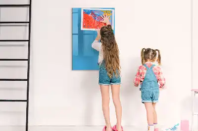 Tableau effaçable à sec magnétique de couleur bleue