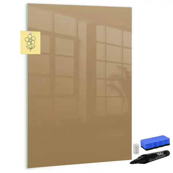 Tableau magnétique effaçable à sec couleur beige foncé
