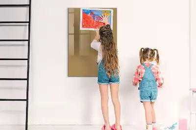 Tableau magnétique effaçable à sec couleur beige foncé