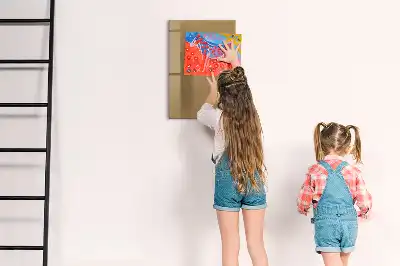 Tableau magnétique effaçable à sec couleur beige foncé
