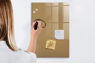 Tableau magnétique effaçable à sec couleur beige foncé