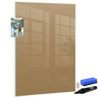 Tableau magnétique effaçable à sec couleur beige foncé