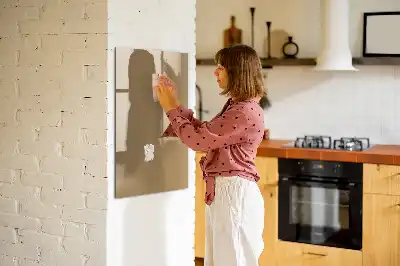 Tableau magnétique effaçable à sec couleur beige foncé