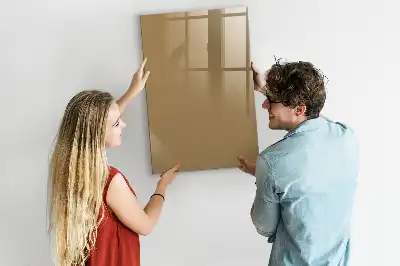 Tableau magnétique effaçable à sec couleur beige foncé