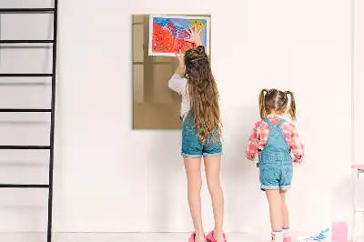 Tableau magnétique effaçable à sec couleur beige foncé