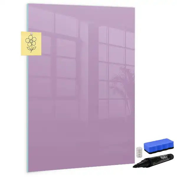 Tableau effaçable à sec magnétique de couleur lilas