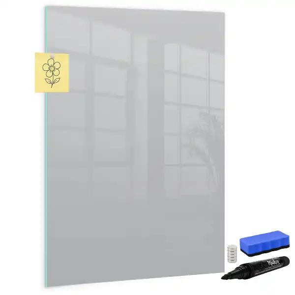 Tableau magnétique effaçable à sec couleur gris clair