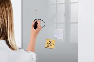 Tableau magnétique effaçable à sec couleur gris clair