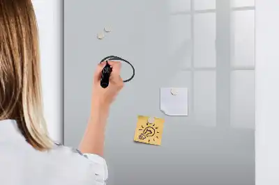 Tableau magnétique effaçable à sec couleur gris clair