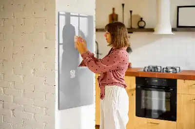 Tableau magnétique effaçable à sec couleur gris clair