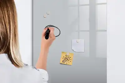 Tableau magnétique effaçable à sec couleur gris clair