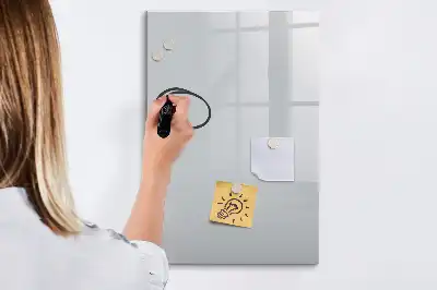 Tableau magnétique effaçable à sec couleur gris clair