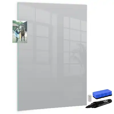 Tableau magnétique effaçable à sec couleur gris clair
