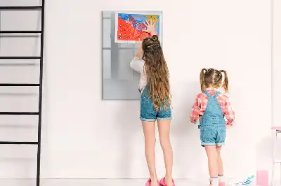 Tableau magnétique effaçable à sec couleur gris clair